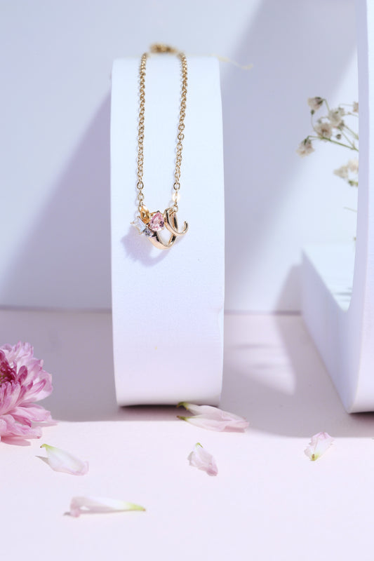 Tri-colour gemstone 14k gold set
